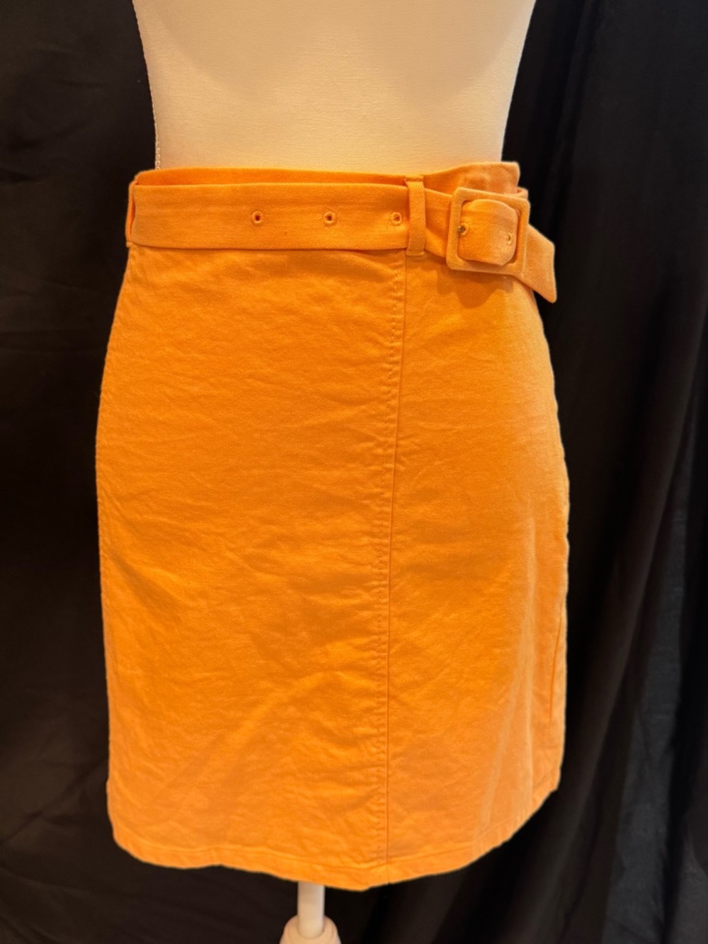 LOFT Orange Belted Skirt